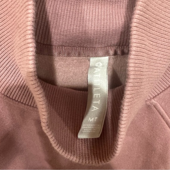 Athleta COZY KARMA SIDE ZIP FUNNEL NECK Pullover Dogwood Pink Size Medium MT - Picture 8 of 16